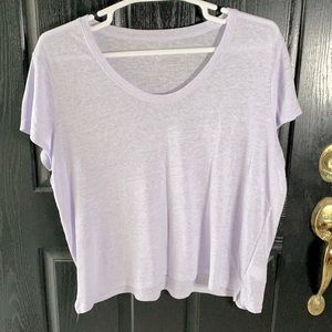 Gap Periwinkle Short Sleeved Linen T-Shirt